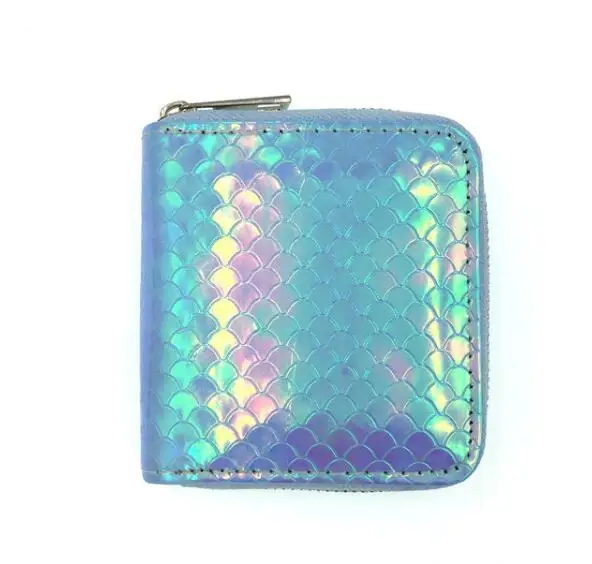 Дешево 2019 Бесплатная доставка, квадратный мини кошелек в форме сердца с рыбками, на молнии, маленький кошелек из искусственной кожи, кошелек с нуле...