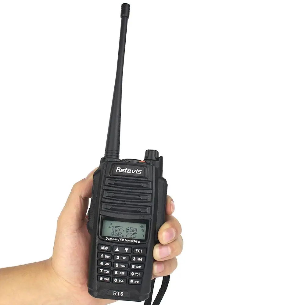 Водонепроницаемая рация Retevis RT6 IP67 5 Вт 128CH двухдиапазонный УКВ радио VOX FM ЖК