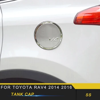 

For Toyota RAV4 2014 Car Styling Gas Fuel Tank Cap Cover Trim Frame Sticker Exterior Accessories