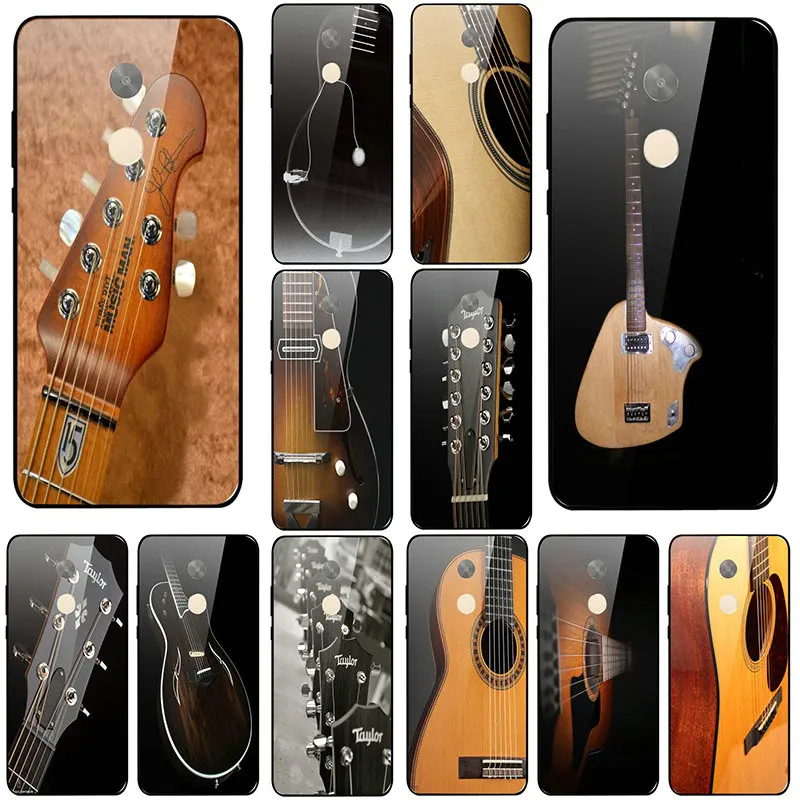 Tempered Glass Phone Cases Fundas for Xiaomi Mi Redmi Note 4 4X 5 5A 7 7A 8 8A 9 SE A1 A2 Plus Lite Bags Taylor Guitar | Мобильные