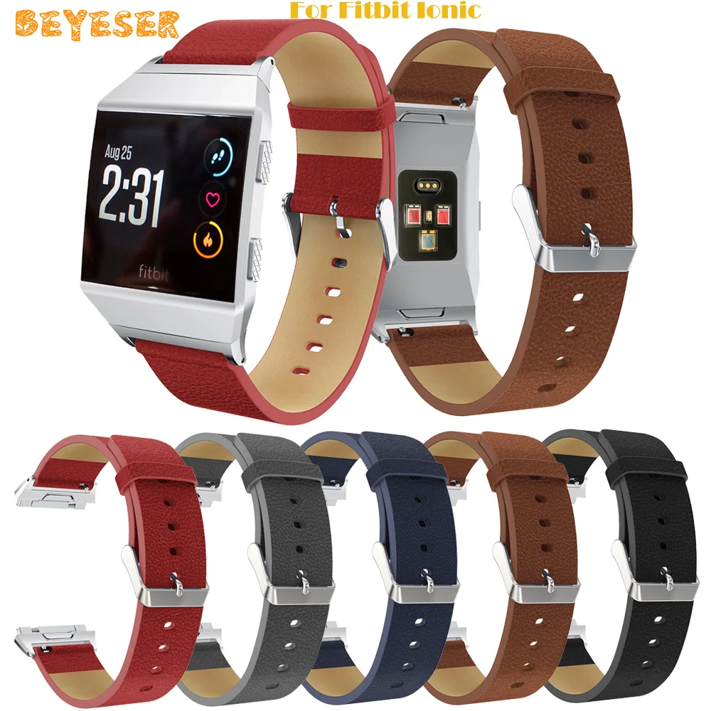 

Fashion Soft Leather Watchband For Fitbit Ionic Smart Watch Replacement Adjustable Wristband Durable Strap Bracelet Accessories