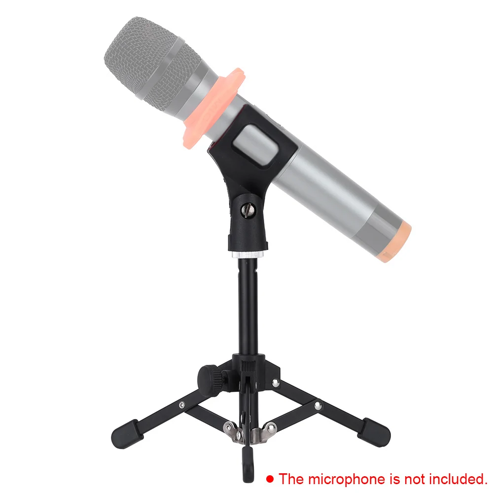 Ammoon микрофонная стойка MS-12 мини складной Регулируемый Настольный Штатив с MC3 микрофонный зажим держатель кронштейн для встречи лекций