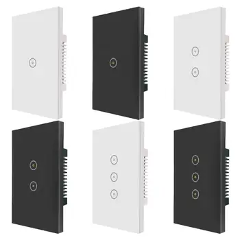 

1/2/3 Way Smart WiFi Timing Switch Intelligent Touch Remote Control Glass Panel Motorized Household Electrical Accessories