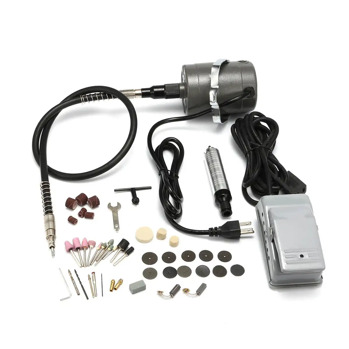 Electric Variable Speed Flex Flexible Shaft Rotary Wood Carver Tool Carving for Grinding Cutting