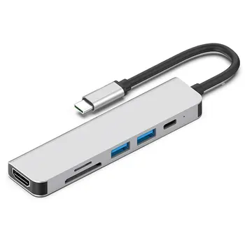 

Six-in-one Type-c To HDMI Docking Station Fast Charging 87W Notebook Multi-function Docking Station USB Hub