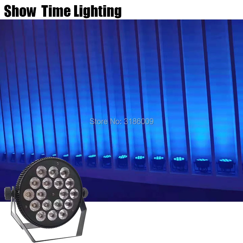 

New Arrival Flat 18Pcs 10W RGBW 4 IN 1 Aluminum Led Par Light Professional Par Cans Good Use For Disco DJ Night Club Party