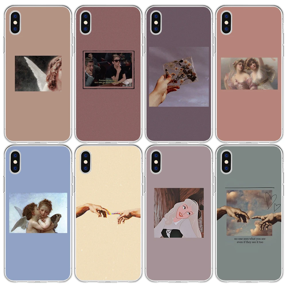 

Trendy Phone Case Coque For Iphone 5 5S SE XS MAX XR 6 6S Plus Soft Vintage Artistic Phone Case For IPhone 8 7 Plus Fashion