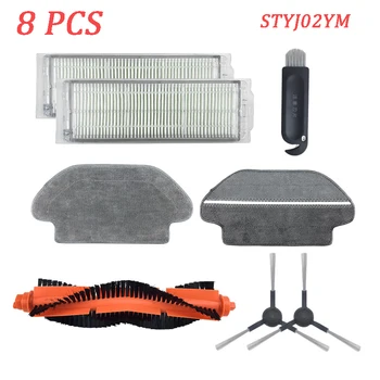 

8PCS/Lot Mop Cloths & Side Brush & Cleaning Tool & Roller Brush for Xiaomi STYJ02YM Robot Vacuum Cleaner Spare Parts Accessories