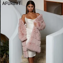 Aliexpress - 2020 Hot Sale Warm Winter Overcoat Fashion Fox Fur Coat Large Size Women’s Faux Fur Coat Women Pink Black 6XL