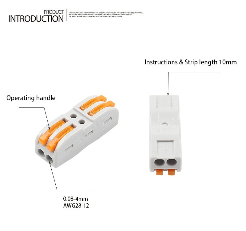 25/50/100PCS Butt Compact Splicing Wire Connector Plug-in Leiter Terminal Block SPL-2/3 2/3 Pin Mini Quick Wiring Connector – Detail 2