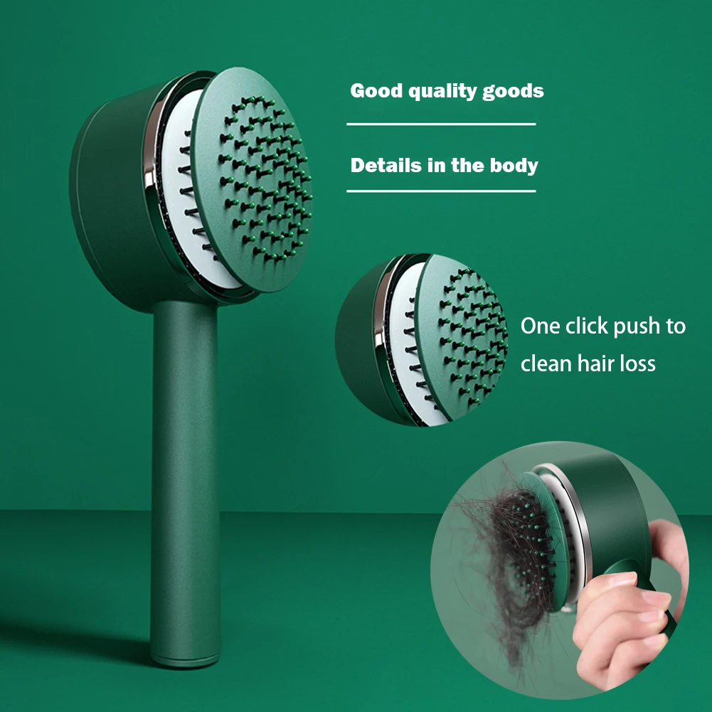 Brosse à cheveux autonettoyante pour femmes, nettoyage à une touche, sac à  Air, Massage du cuir chevelu, brosse antistatique, livraison directe