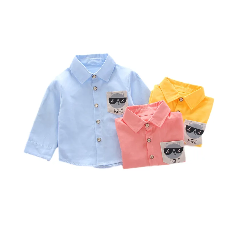 

Boys Spring Fashion Clothes Children Girls Cartoon Lapel Shirt Kids Autumn Casual Clothing Baby Infant Tracksuit Toddler Outfit