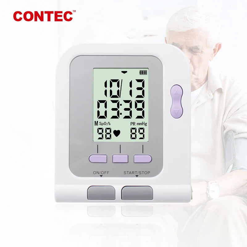 CONTEC08C Automatic Digital Blood Pressure Monitor BP Sphygmomanometer Heart Beat Rate Pulse Meter Large Screen |