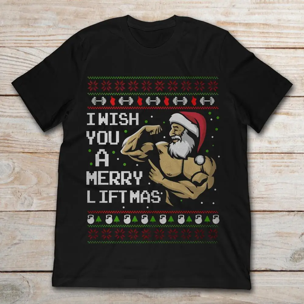 I Wish You A Merry Liftmas T-Shirt | Мужская одежда