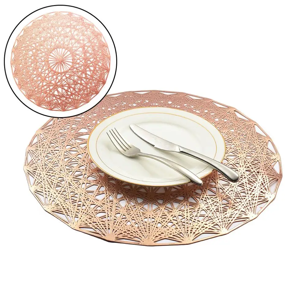 Table mat Шестизвездные звезды геометрический узор подставки под кружки для обеденных настольные подставки ПВХ чашки кофе настольные коврики для кухни Рождество дома@ 5 - Цвет: Table mat
