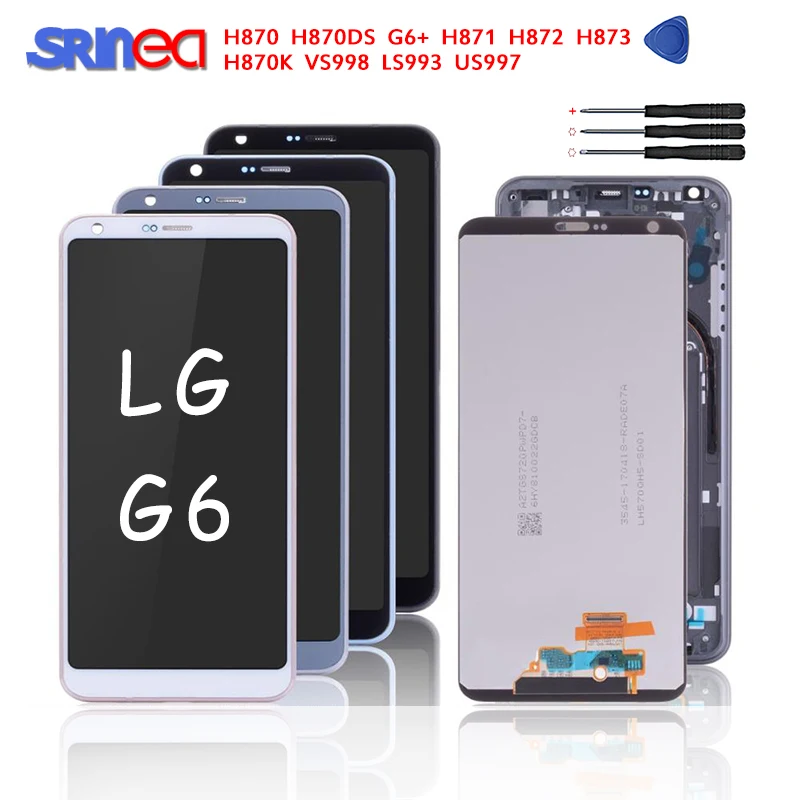 

Original Display For LG G6 LCD With Touch Screen With Frame Digitizer For LG G6 H870 LCD Display H873 VS998 US997 100% Teasted