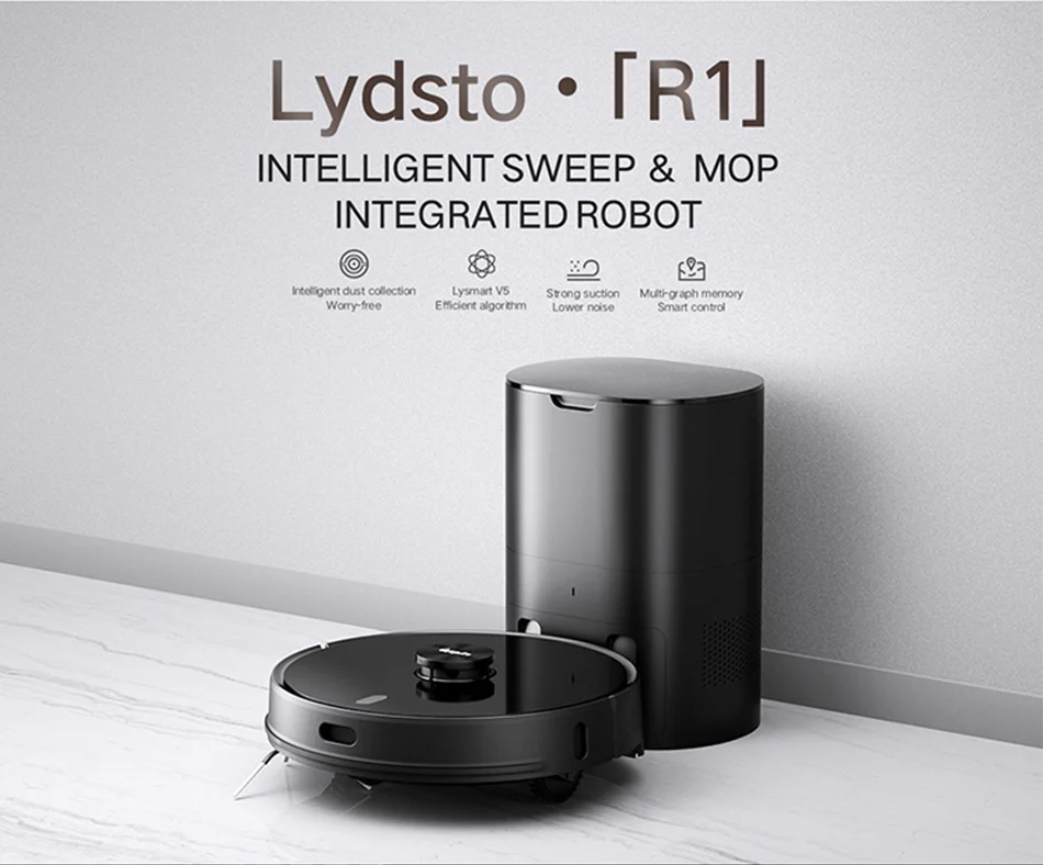 Xiaomi Lydsto R1 Robot Vacuum Cleaner Smart Dust Collection Mop Cleaner ...
