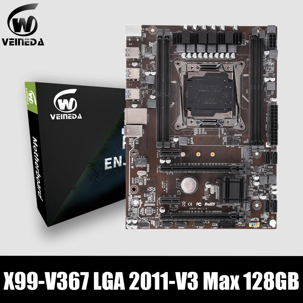 VEINEDA X99 ddr4 Desktop motherboard LGA2011 V3 V4 USB3.0 NVME M.2 WIFI SSD support DDR4 memory and Xeon E5 V3 processor|Motherboards| - AliExpress
