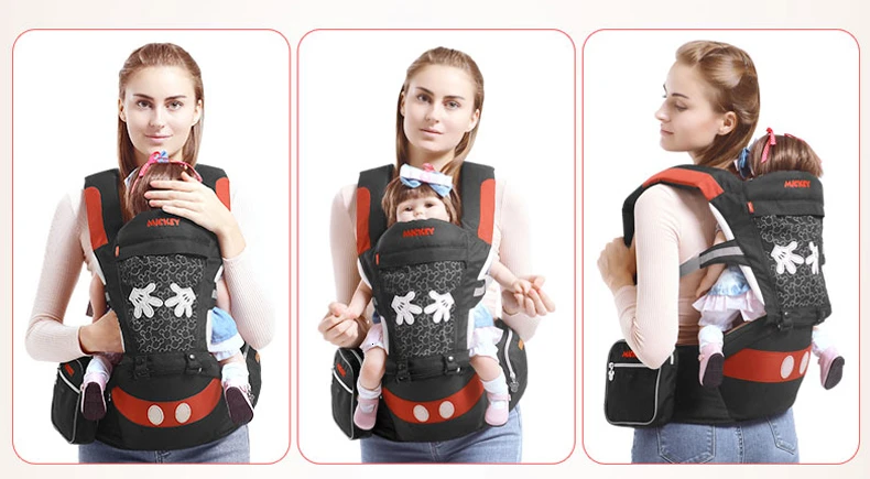 Disney Baby Carrier младенец Хипсит эргономичное переднее многофункциональное приспособление для переноски детей на открытом воздухе аксессуары disney