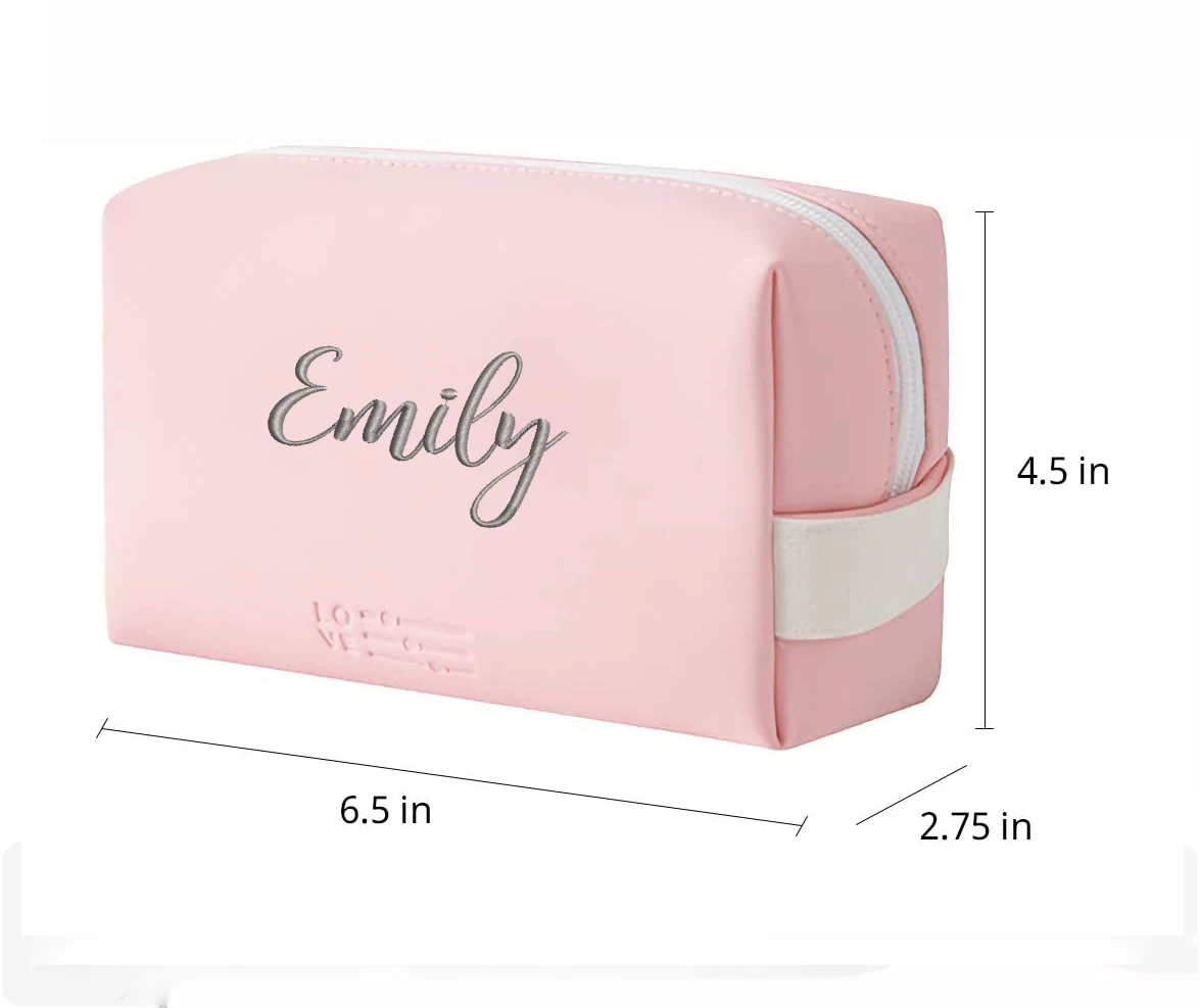 Personalized Travel Makeup Bag Embroidery Protable Cosmetic Bag Waterproof Organizer Pouch Made Makeup For Women makeup organizer cosmetic bag cosmetic storage bag toiletry bag makeup bag cosmetic case