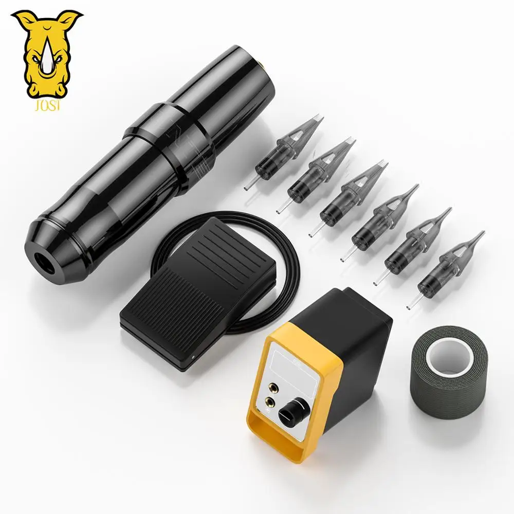 Полный комплект для татуировок JOSI с ЖК дисплеем картридж иглами набор перманентного макияжа тату машинки