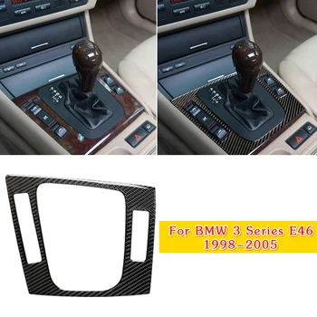 

Car Carbon Fiber Gear Shift Gearbox Sticker Trim For BMW 3 Series E46 4-door 1998 2005 Real Carbon Sticker