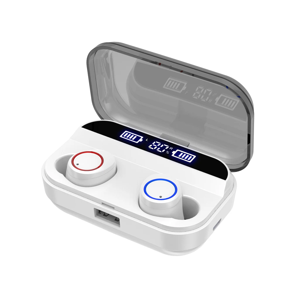 TWS Bluetooth настоящие беспроводные наушники 5D стерео наушники мини TWS водонепроницаемые наушники power Bank для смартфонов