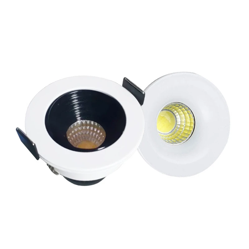 

led spotlight 220V embedded 3W ceiling light COB light source fan type 35mm starry downlight
