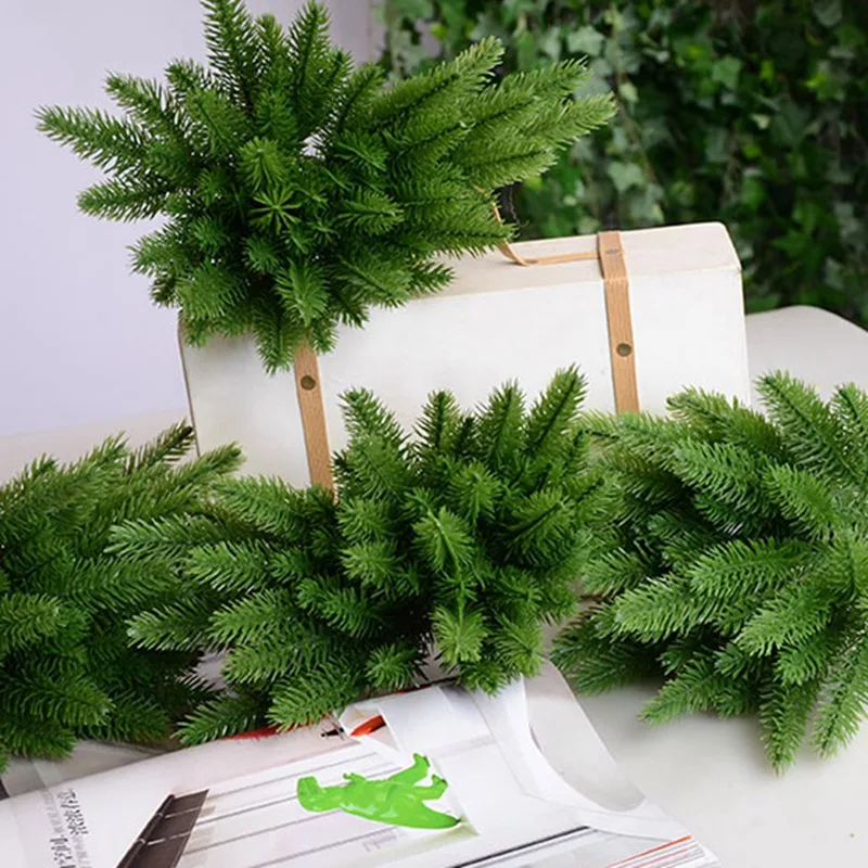5Pcs Pine Needle Simulation Plant green plant home Decoration Artificial Plants Photography Props Festive Party Supplies