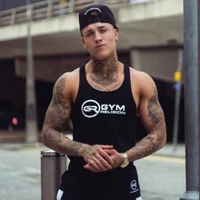 Muscle Brother спортивный жилет для фитнеса для мужчин из чистого хлопка с принтом тренд моды в Европе и Америке популярный стиль