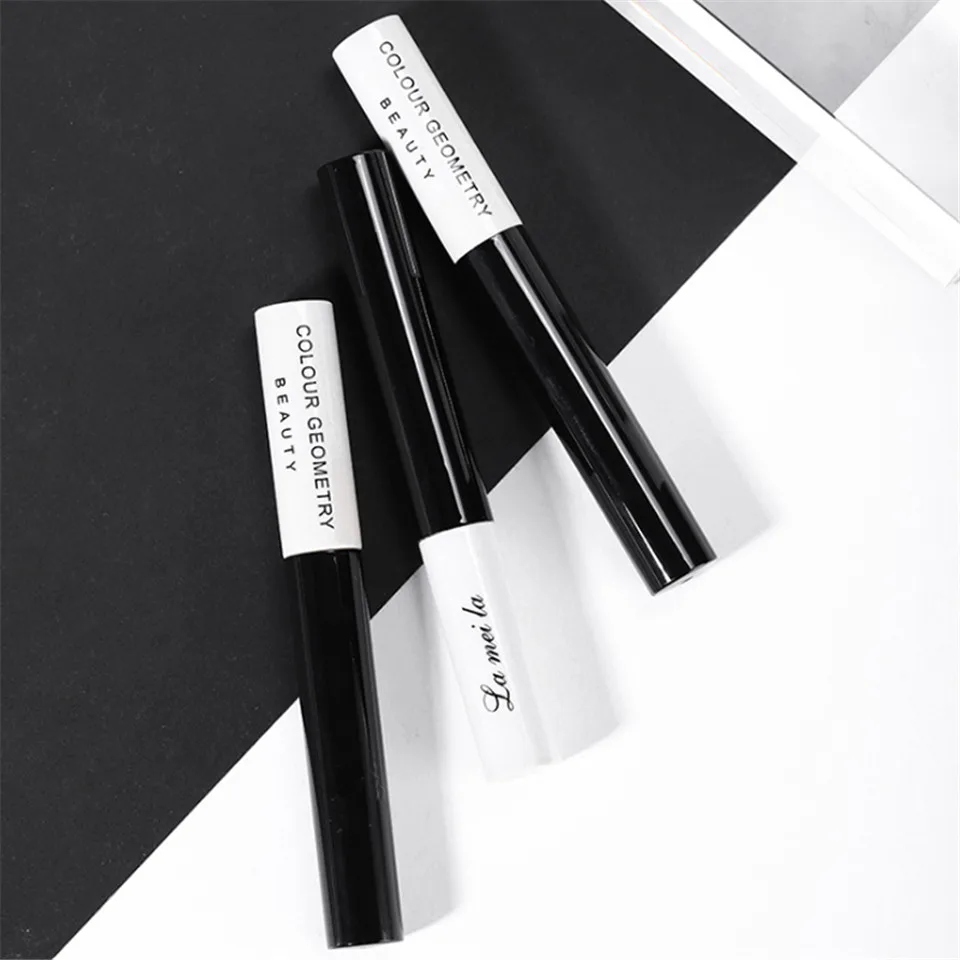 Cool Black Mascara Waterproof Long Curling Is Not Easy To Smudge Long And Fine Lasting Natural Fine Brush Head Eye Cosmetic