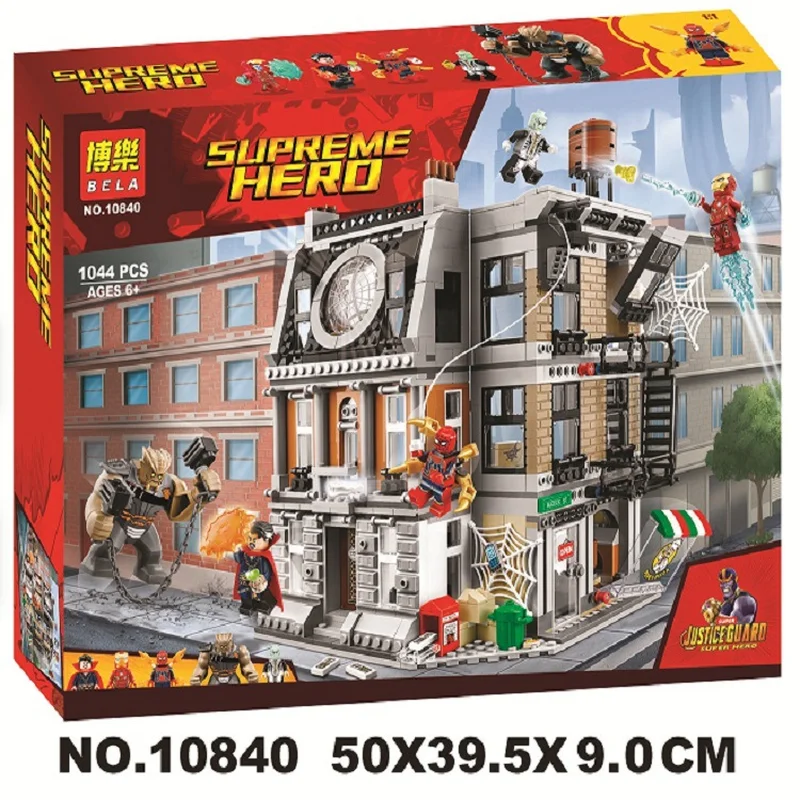 Kaufen 10840 kompatibel mit Legoinglys Marvel Avengers Unendlichkeit Krieg Sanctum Sanctorum Showdown Eisen mann Spidermans Baustein Spielzeug