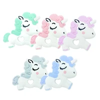 1pcs Baby Silicone Teether Food Grade Teething Toy Animal sheep bear Baby squirrel Teether Silicone Beads DIY Chain gift 2