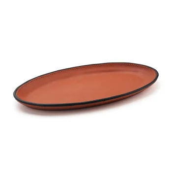 

Eco Leather Key Dish Holder for Desktop Organizer / Key Plate 22.5x12.5cm