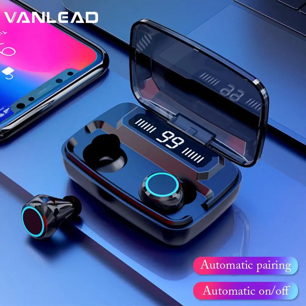 Bluetooth Earphone M11 Wireless In-Ear TWS 5.0 LED Display Stereo Headset Noise Cancelling Charging Box For Mobile Phone | Электроника