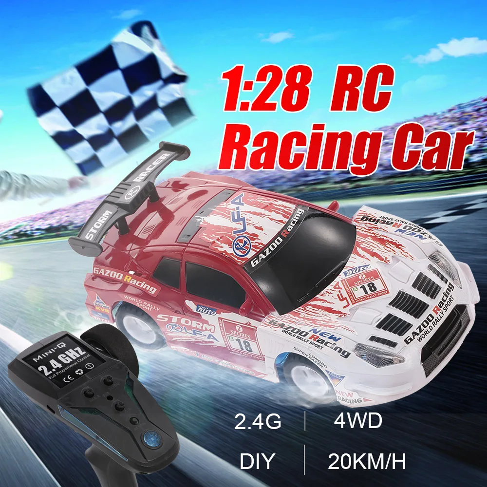

20km/h RC Car 1:28 2.4G Racing Mini Cars 4WD DIY High Speed Car Vehicle Gift for Kids Gifts Boys