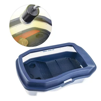 

1PC Turtle Tank Plastic Durable Portable Triple Layer Bathing Box Container Feeding Holder for Tortoise