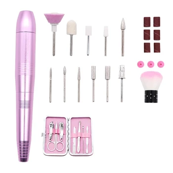 

Electric Nail Drill Kit, Professional Nail File Portable Manicure Pedicure Drill Kit