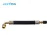 1pc Bicycle Motorcycle Scooter Pump Valve Extender Rubber Valve Extension Inflation Hose 5 8 11 inch 90 Degree Bent Brass End ► Photo 3/6