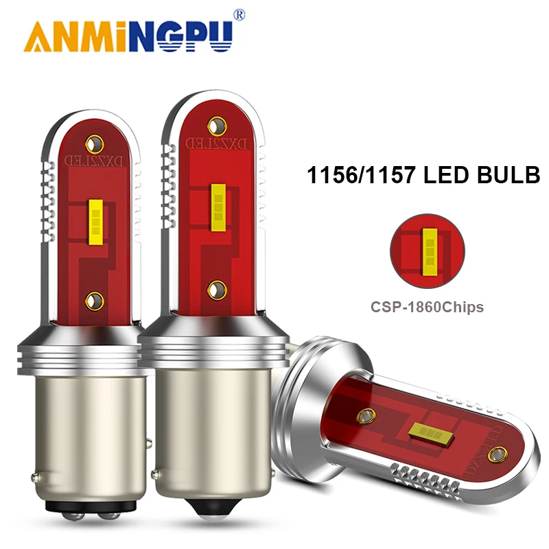 ANMINGPU 1x сигнальная лампа Bay15d светодиодный 1157 P21/5 Вт со светодиодными кристаллами