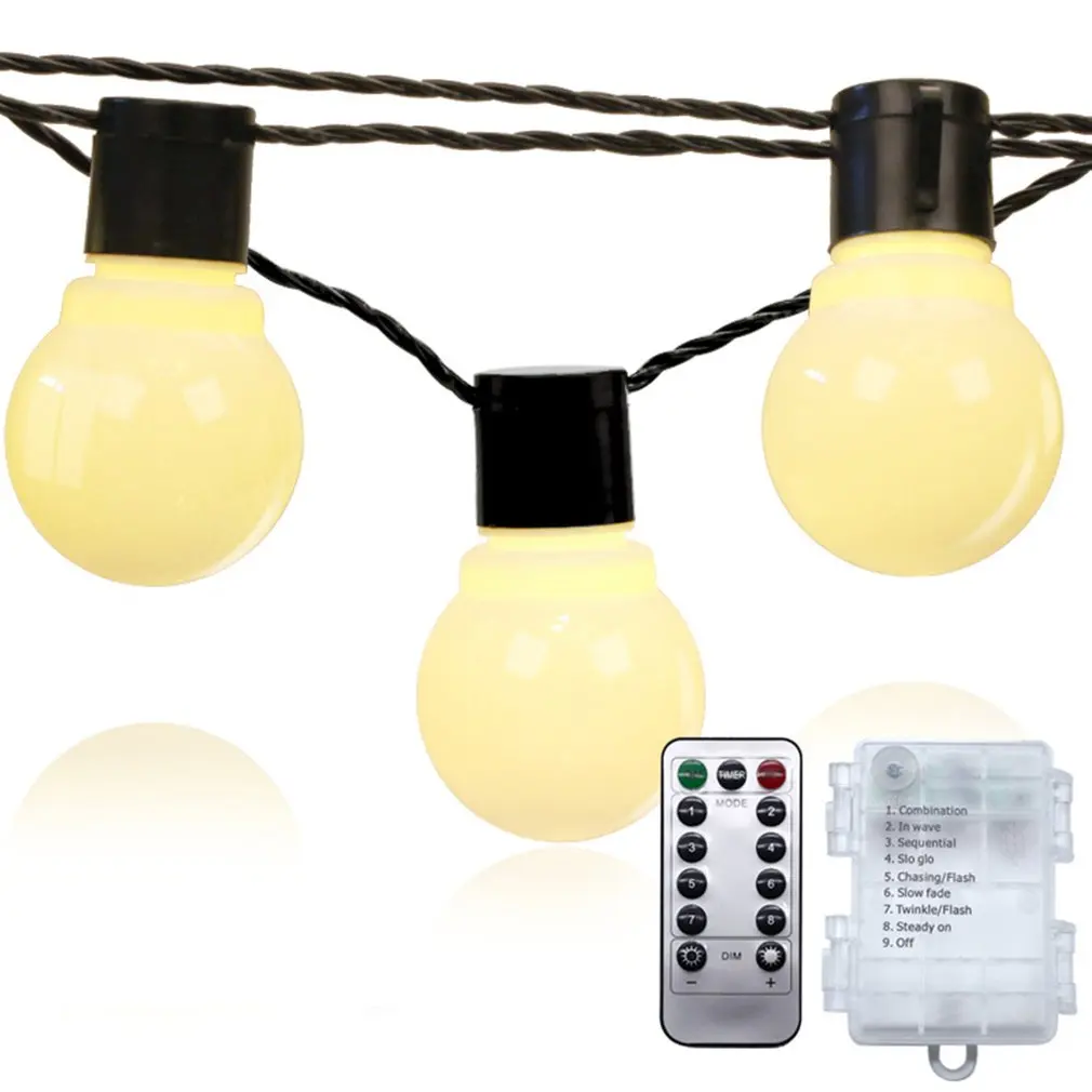 

New Year Room Layout Tree Decoration Led Lights Waterproof Lamp Battery Light Bulb Ball String Pretty illuminating Decors