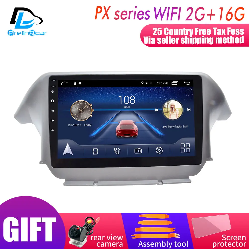 PX player 2G16G 4G Lte Android 9,0 мультимедийная навигационная система для Honda Odyssey 2009- лет автомобильный dvd-плеер Подушка монитор подголовник радио - Цвет: PX player 2G16G