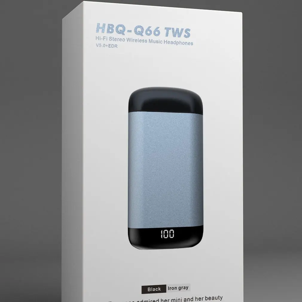 Q66 Wireless V5 0 Earphone HD Stereo Headphone Sports Waterproof Headset With Dual Mic and 6000mAh Battery Charge Case
