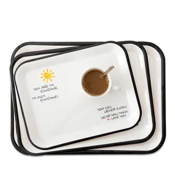 

2packs Melamine Modern Elegant Serving Tray for Coffee Table, Breakfast, Kitchen, Tea, Food