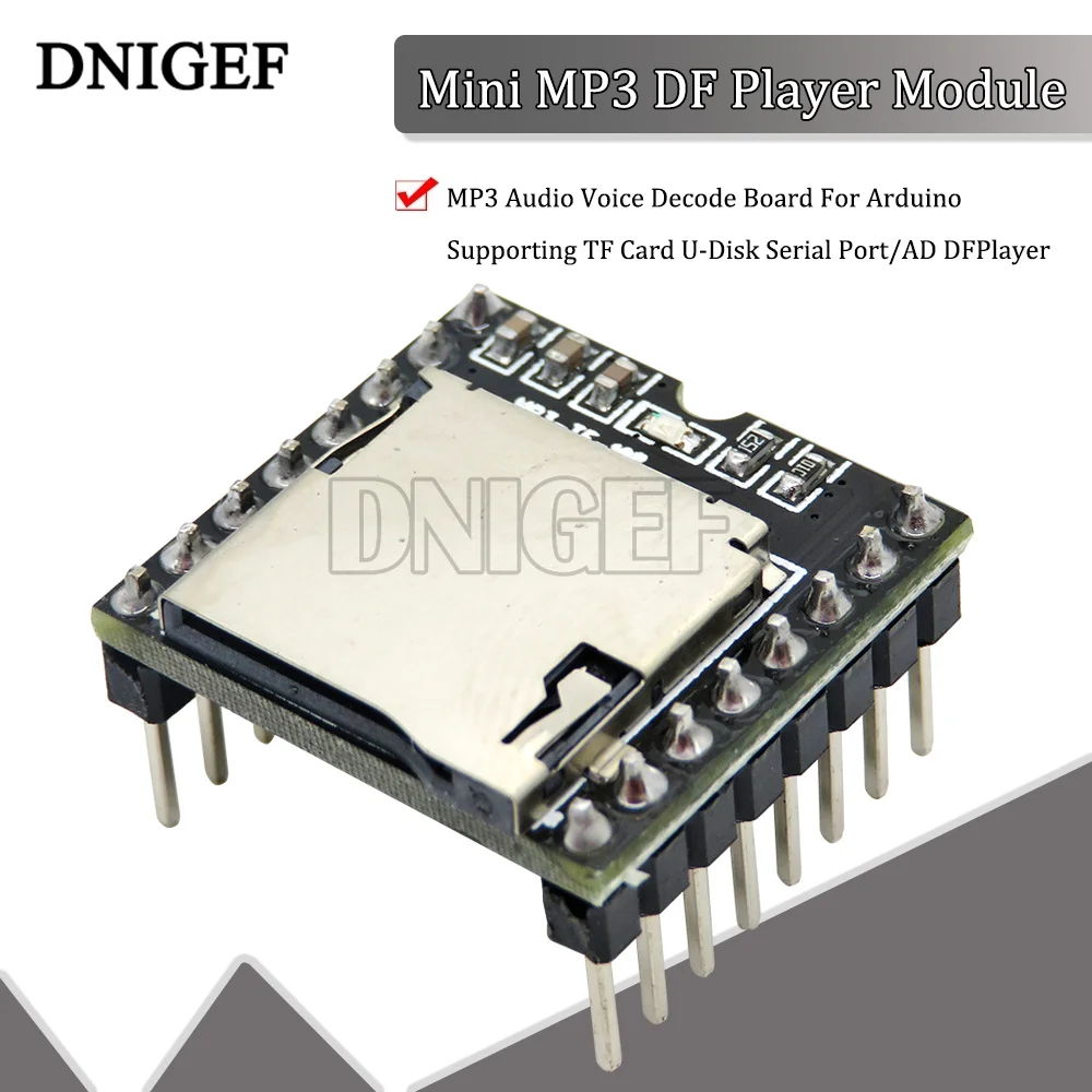 Плата модуля мини-MP3-плеера DF плата декодирования звука MP3 голоса для Arduino порт Sup