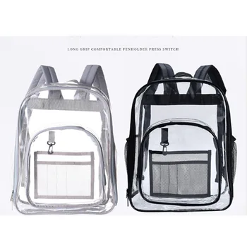 

Fashion Women Backpack PVC Transparent Backpack Large Capacity Simple Waterproof Student School Bag