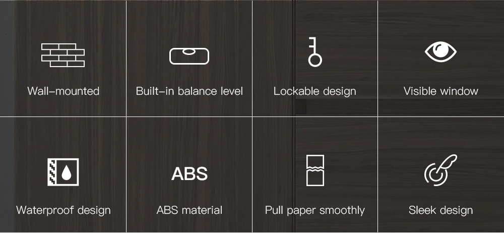 SVAVO Бумага Полотенца настенный дозатор ABS рулонов для Бумага полотенца, ткани коробка держатель для Ванная комната Кухня коммерческих Acc