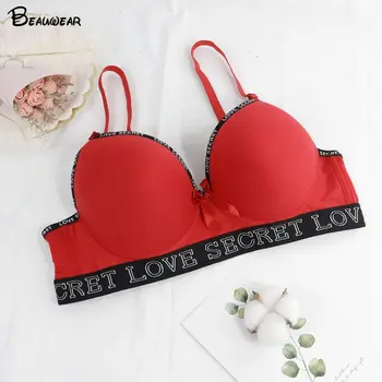 

Beauwear Letters Printing Sexy Bras Women's Lace Sexy Bra Underwire Bra Comfortable Cup Underwear Ladies Brassiere Lingerie