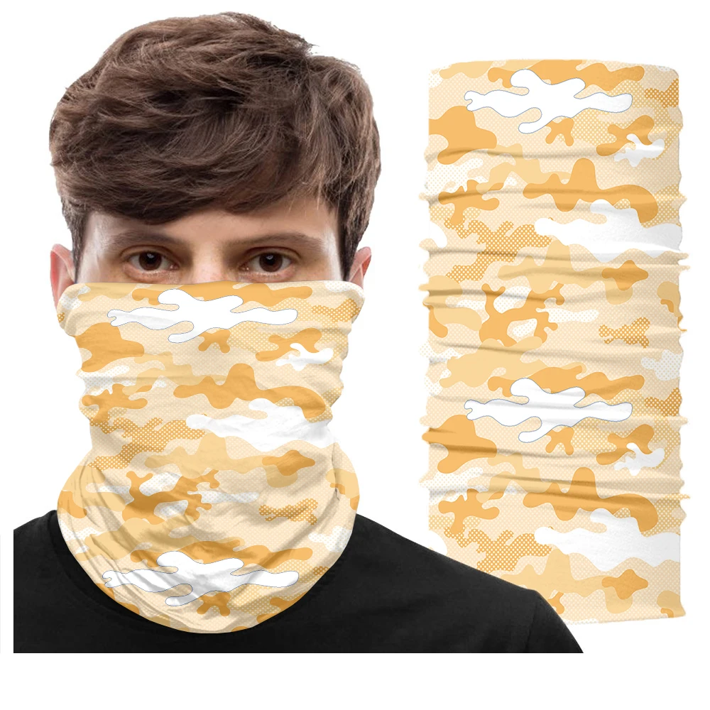 New Camouflage Printed Cycling Headscarf High Elastic Polyester Fiber Soft Face Shield Multifunctional Head Wrap Bandana For Men mens infinity scarf