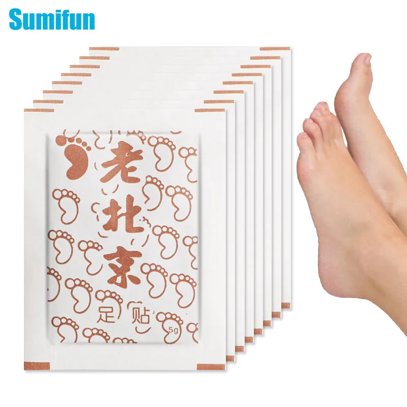 10Pcs Foot Patch Chinese Herbal Plaster Wormwood Moxibustion Body Detox Lose Weight Slimming Improve Sleep Relieve Fatigue | Красота и